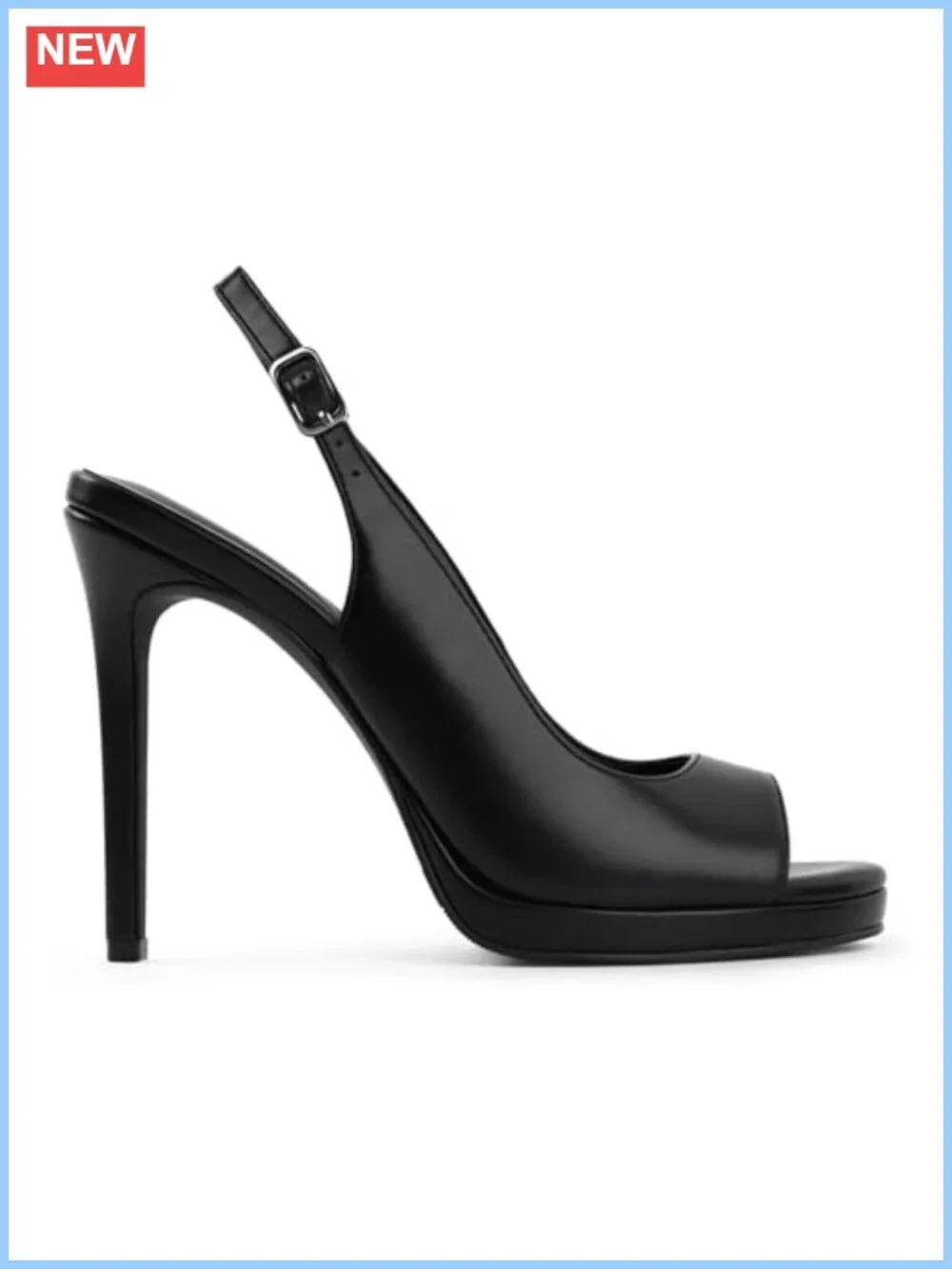 Women's Slingback Platform Heels - Stiletto Pumps with Peep Toe & Cushioned